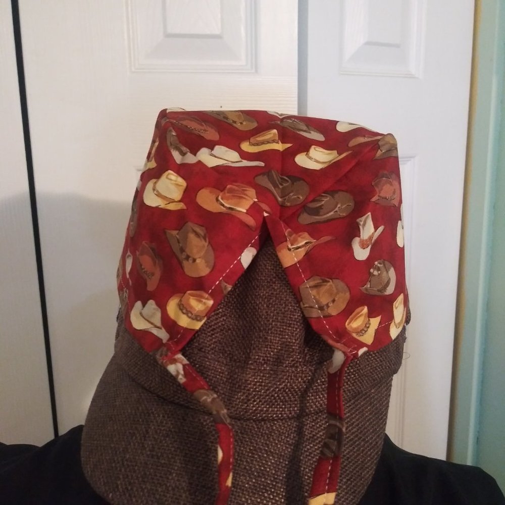 2295 Jeaniemade Short Size Surgery Cap/Do-Rag With Ties in The Back - Picture 2 of 3